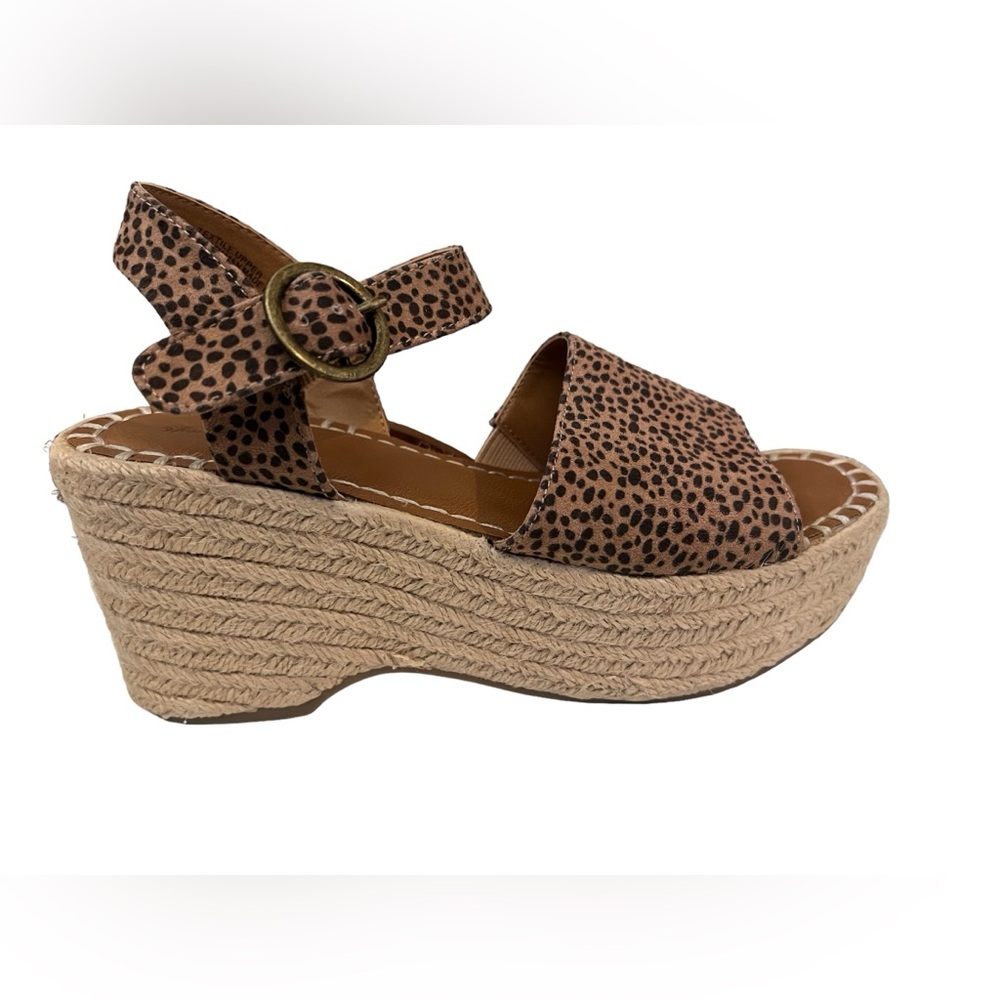 Lepord Animal Print Wedge Sandals